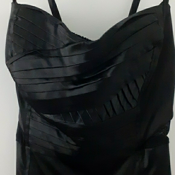 XOXO Black Satin Dress - Picture 5 of 11